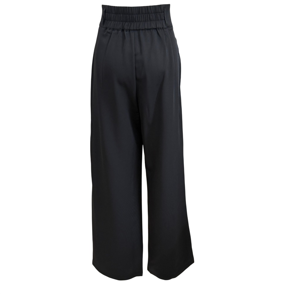 Halara Black Wide Leg High Waisted Trouser Pants Minimalist Old Money Career M - Picture 8 of 8